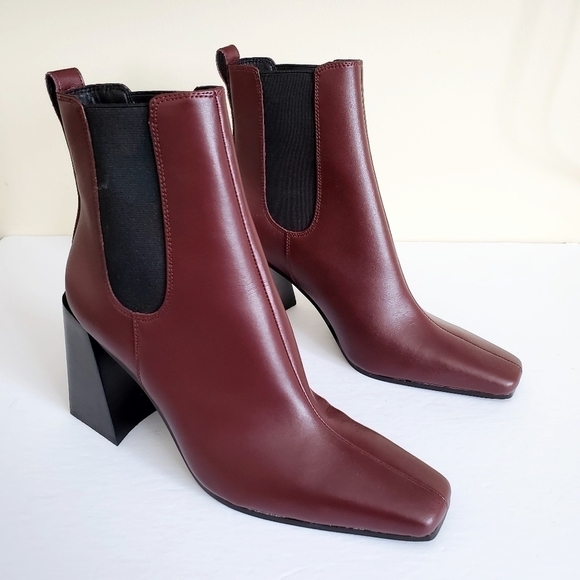 Topshop Harbour Chelsea Burgundy Boot, Size 9.5US - Picture 2 of 11